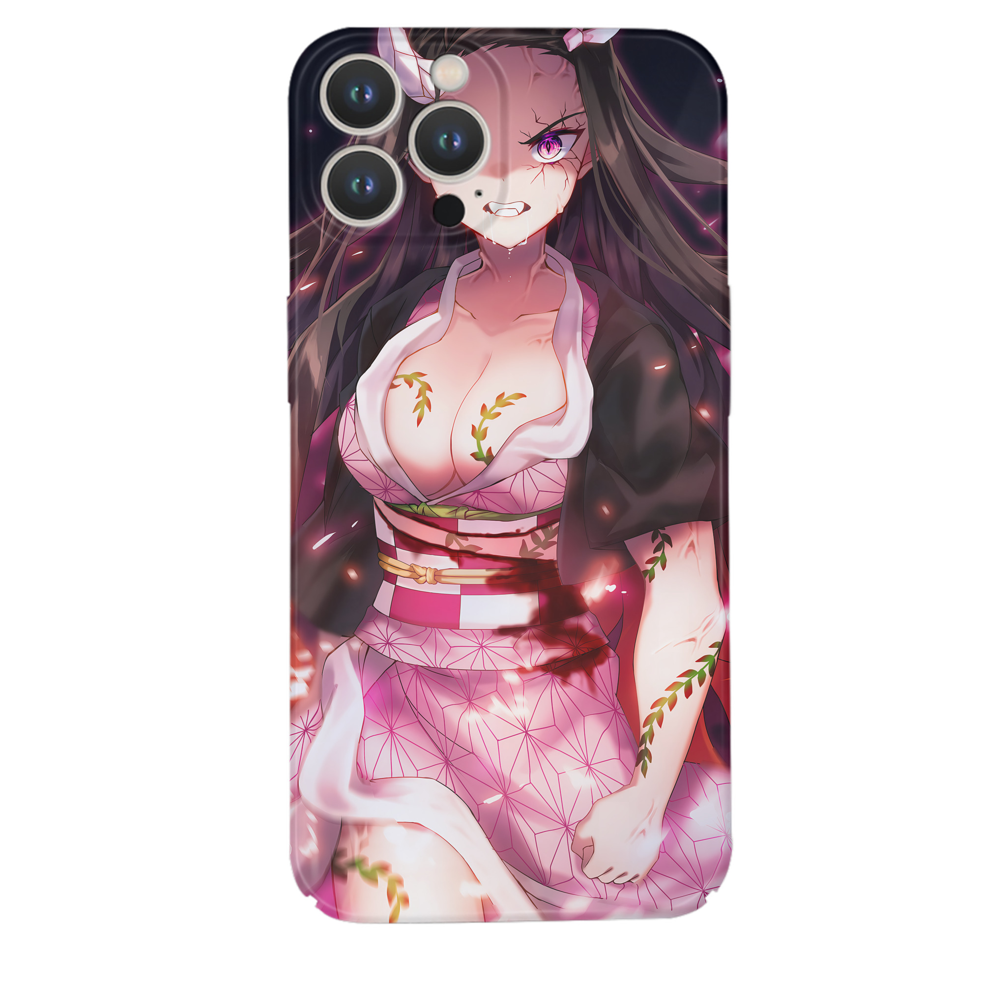 （画像用） 鬼滅の刃（きめつのやいば）竈門 禰󠄀豆子／かまど ねずこ Kamado Nezuko 【iPhone 14シリーズ対応】ハードケース